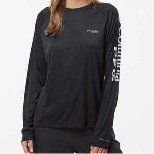 Columbia Women's PFG Tidal Tee II Long Sleeve T shirt 3X Black NWT